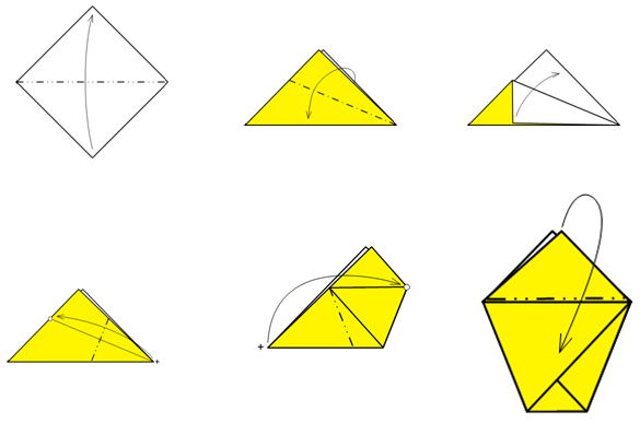 Оригами. Как сделать стаканчик из бумаги
