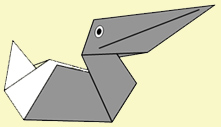 Оригами - Забавный пеликан