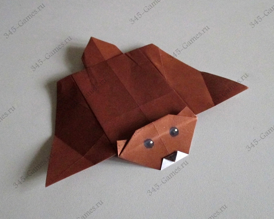 Оригами из бумаги - Белка Летяга